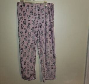 Secret Treasures Pink Pajama Pants with Animal Print